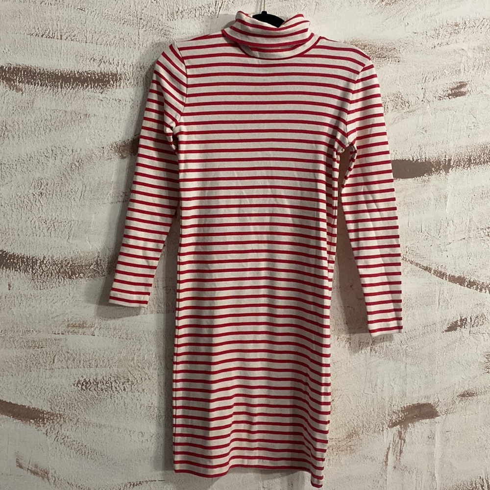 J. Crew Candy stripe turtleneck Dress